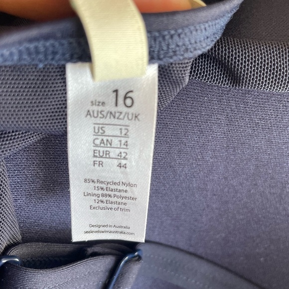 NEW Sea Level Essentials Twist Front A-DD Cup One Piece Swimsuit - Night Sky - Picture 9 of 11